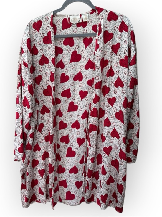Victoria's Secret Other - Vintage Victorias Secret gold label 1000% Silk heart pattern robe EUC